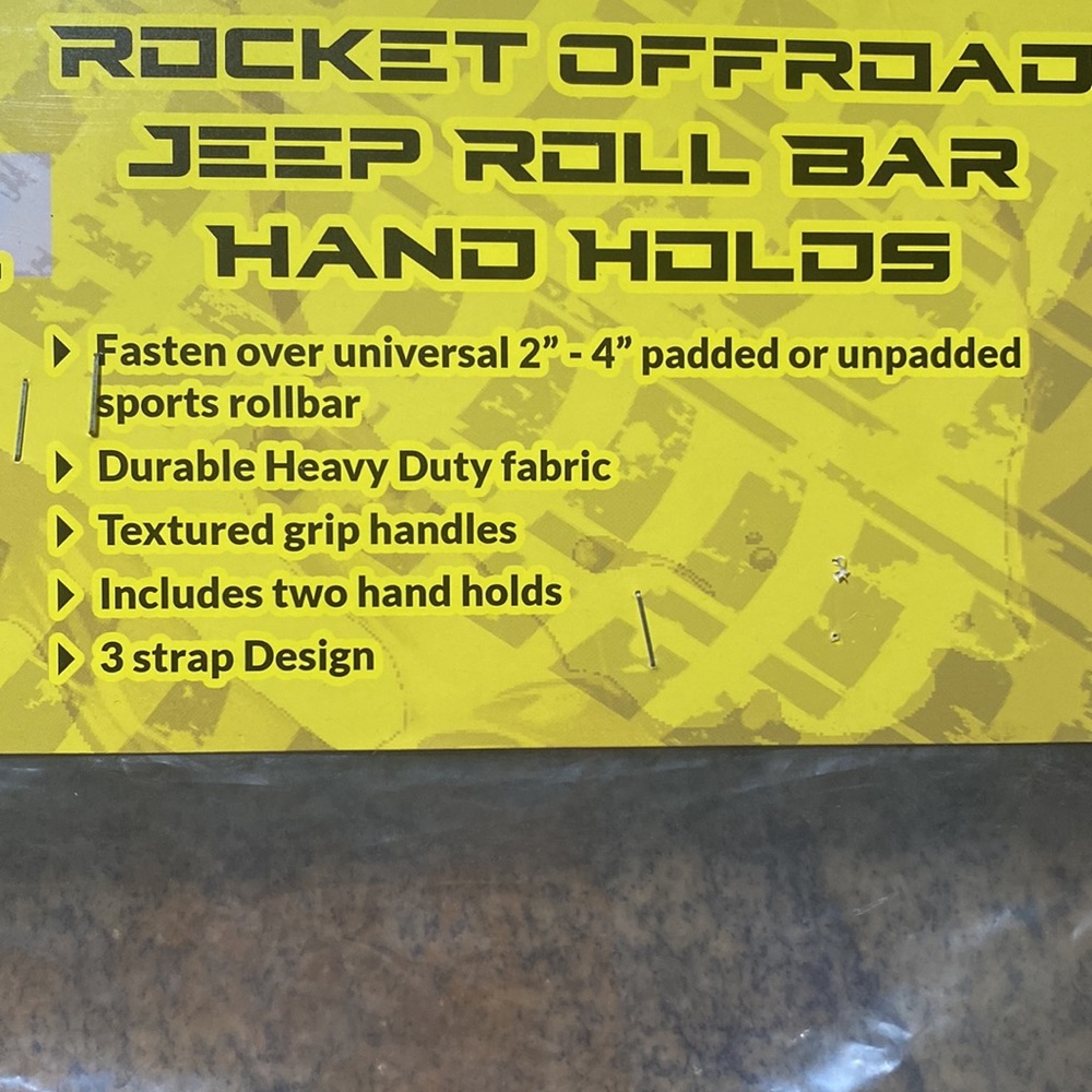 NEW Rocket Offroad Hand Holds for Jeep UTV and Roll Bar fits 2" to 4" Bars - Picture 4 of 6